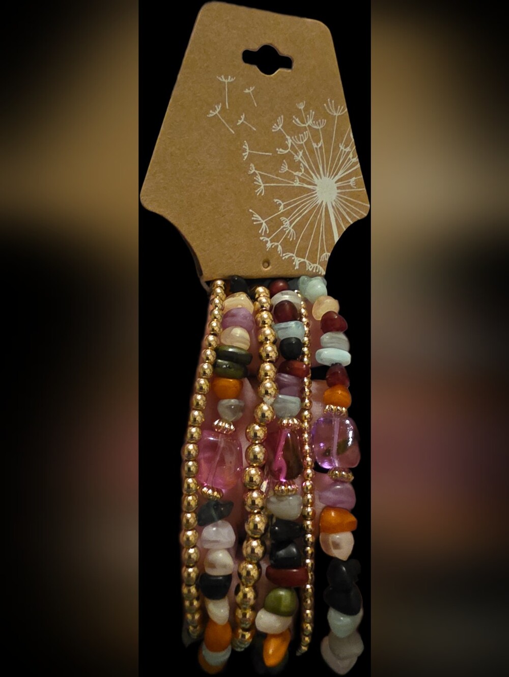 Multi-Color Beaded Stretch Bracelet Set